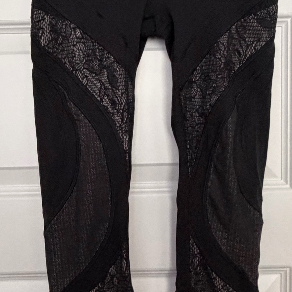 Lululemon Black Lace Panel Leggings